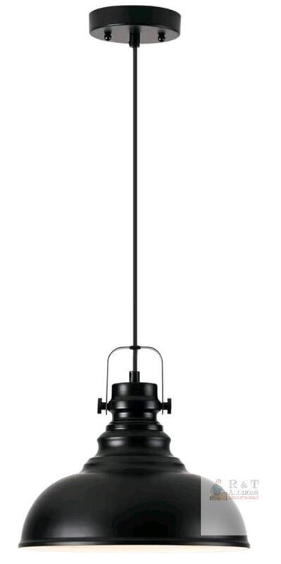 New - Haolaike Farmhouse Pendant Light . Kitchen Island Adjustable Pendant Light Fixtures Rustic Industrial Hanging Lamp , Black Finish