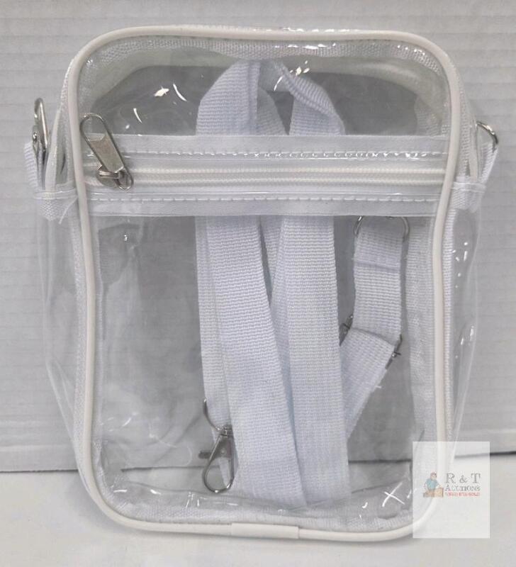 AGBTCB Clear Crossbody Shoulder Bag, 8" x 6" x 1.8", Waterproof, Stadium Approved