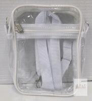 AGBTCB Clear Crossbody Shoulder Bag, 8" x 6" x 1.8", Waterproof, Stadium Approved