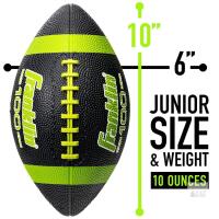 New Franklin Sports Grip-Rite 100 Rubber Junior Football 1 Inflated Football Black