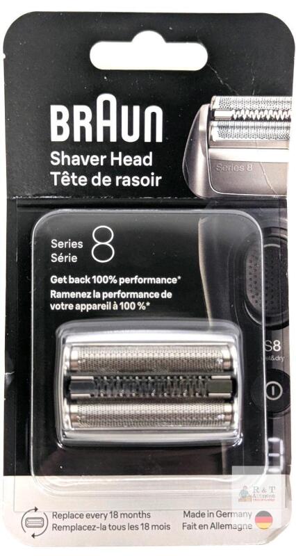 New BRAUN SERIES 8 Replacement Shaver Head, German-Made, 21283873 / 83M
