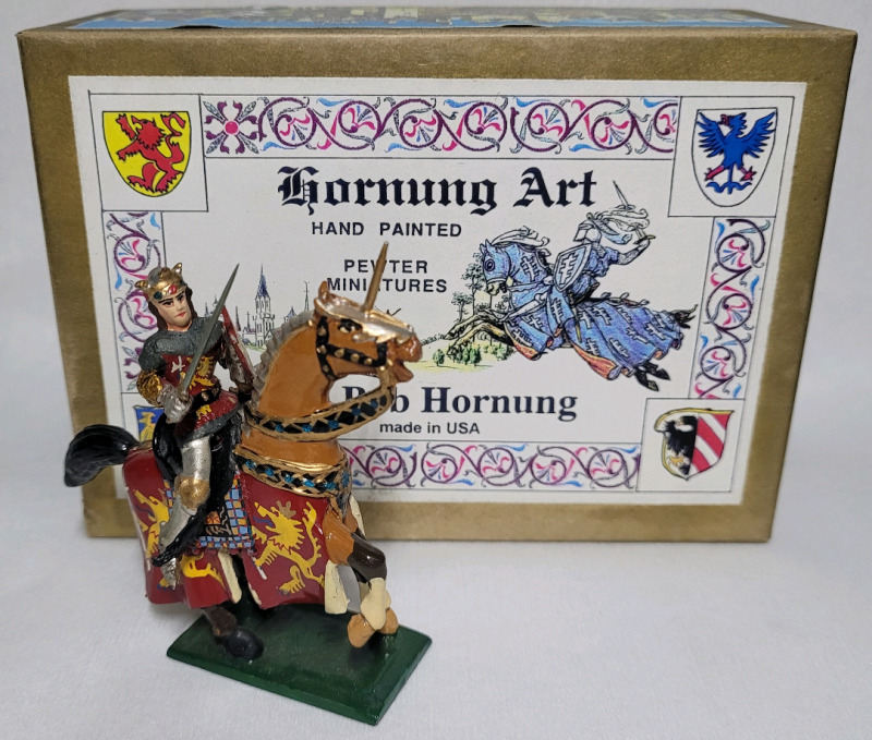 Hornung Art Hand Painted Pewter Miniature ' King of Norway ' w/Box