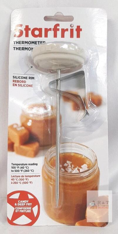 Starfrit Candy & Deep Fry Thermometer, Model 093806-003-0000, 100&deg;F&ndash;500&deg;F Range, Stainless Steel Probe