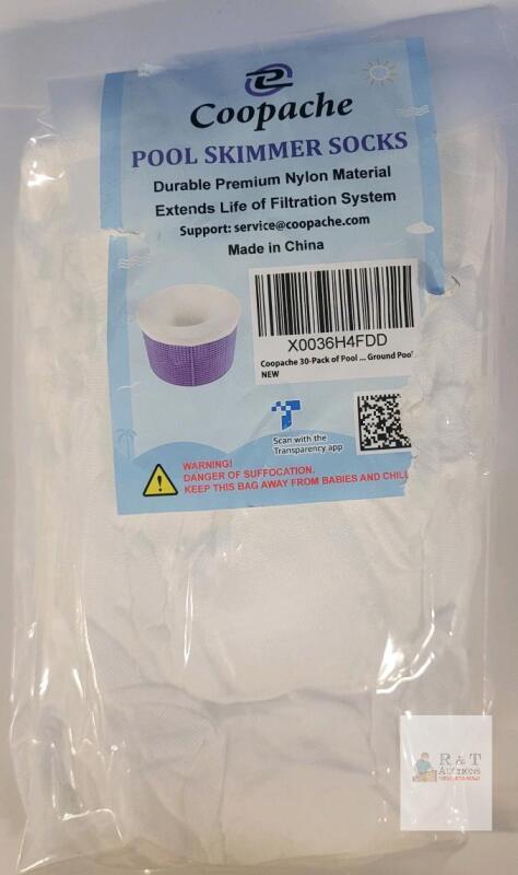 Coopache Pool Skimmer Socks 30-Pack Premium Nylon Fits Most Baskets Filter Saver X0036H4FDD
