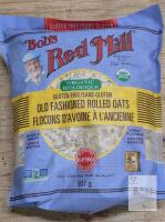 Bob's Red Mill Organic Gluten Free Old Fashioned Rolled Oats 907g USDA, Non-GMO, Kosher