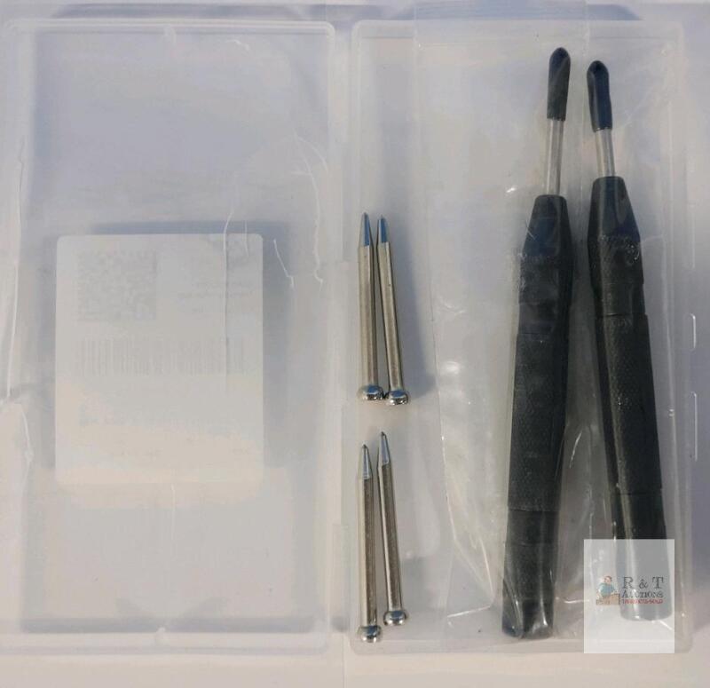 Center Punch Tool Set, 2 Pieces, 5 in Length, 4 Replacement Tips, Steel, New, X004COO5FR