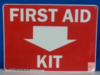 SmartSign S-1775-PL-14 First Aid Kit Sign, 10" x 14" HDPE Plastic