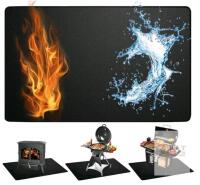 Acidea Fire Pit Mat, 65" x 38", Black, New, Serial: X003EHVEAH