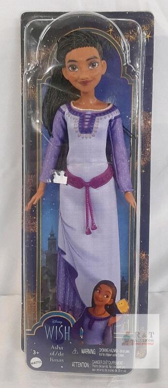 NEW Disney Wish Asha Doll by Mattel, Model HPX24, 11.5" Tall, New in Sealed Packaging