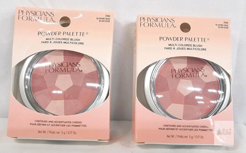 2 NEW Physicians Formula Powder Palette Blushing Rose 2466, 0.17 oz, Mirror & Brush
