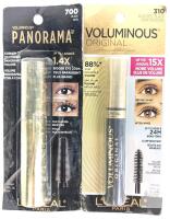 L'Or&eacute;al Voluminous Panorama 700 Black & Original 310 Blackest Black Mascara Pair, Multi-Level & Volume Brushes