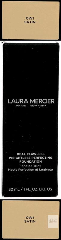 Laura Mercier Real Flawless Weightless Perfecting Foundation, Satin, 0W1, 1 fl oz, Made in Italy
