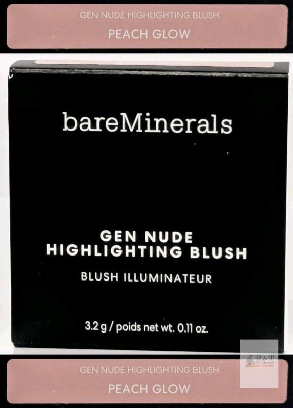 NEW bareMinerals Gen Nude Highlighting Blush, Peach Glow, 0.11 oz, Luminous Mineral Complex
