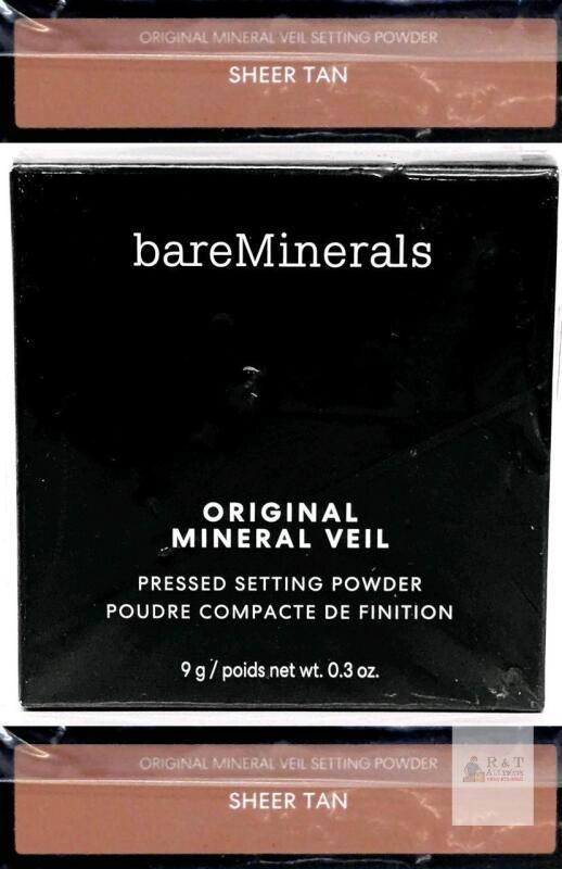 NEW bareMinerals Original Mineral Veil Pressed Setting Powder, Sheer Tan, 0.3 oz, Talc-Free, Vegan