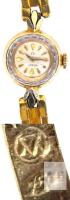 Vintage OMEGA Stamped 750 Gold Ladies Manual Cocktail Watch, 6" Total Length, Begins Ticking When Wound