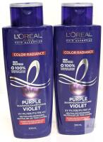 2 L'Oreal Color Radiance Purple Shampoos For Blond & Highlighted Hair