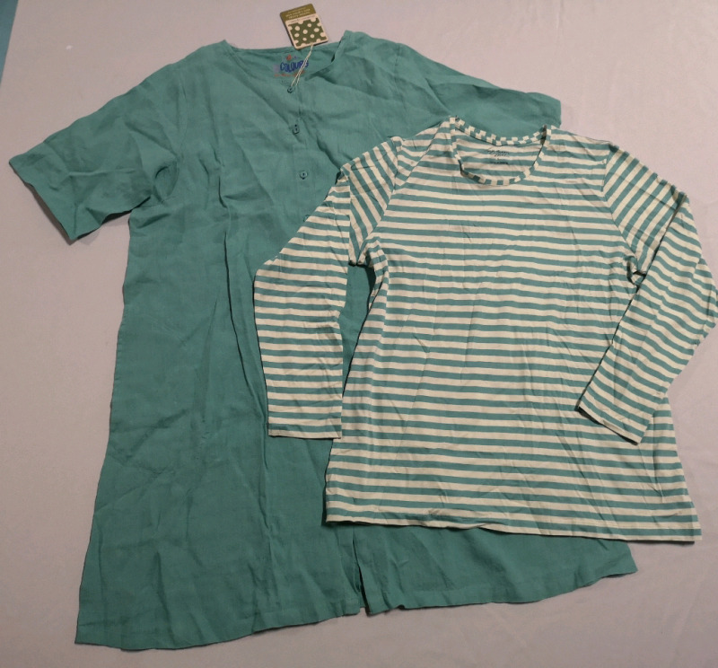 2 New Women's Dress & Long Sleeve Top sz Large by Gudrun Sjoden