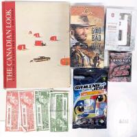 Sealed Vintage VHS The Good The Bad & The Ugly, 1965 Hardcover The Canadian Look Book, Eau de Toilette, Camo Bandages, Canadian Tire Money, Random Trading Card Blind Bag