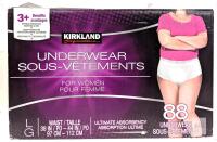 85+ New Size LG (38" - 44") Women's KIRKLAND Disposable Underwear, Ultimate Absorbency (One Pack Opened, See Pics)