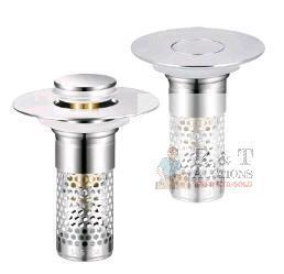 New KaiLeQi Bathroom Sink Drain Strainer, Stainless Steel Pop-Up Stopper with Hair Catcher