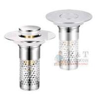 New KaiLeQi Bathroom Sink Drain Strainer, Stainless Steel Pop-Up Stopper with Hair Catcher