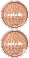 2 New Annabelle Perfect Butter Bronzer Bronzing Powder, Miami Beach, Silky Soft Texture, Sun-Kissed Glow, Talc-Free, Vegan, Cruelty-Free, Paraben-Free, Non-Comedogenic, 8.5 g