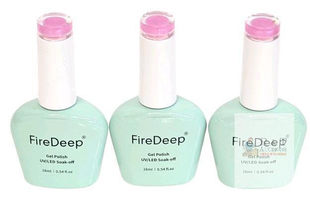 3 New PURPLISH PINK PEARL FireDeep UV Gel Nail Polish, 16ml Large Bottle Gel Polish UV/LED Soak Off Gel Polish