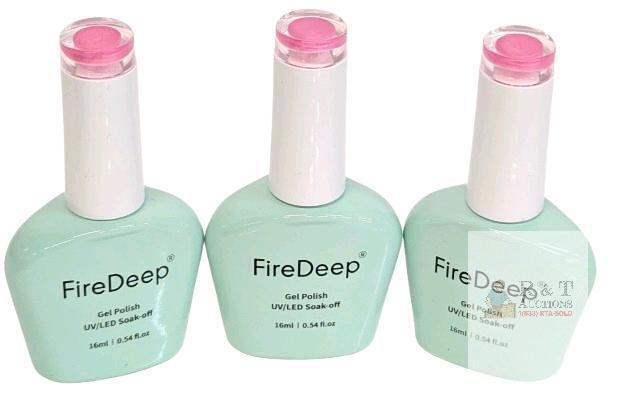 3 New PINK PEARL FireDeep UV Gel Nail Polish, 16ml Large Bottle Gel Polish UV/LED Soak Off Gel Polish