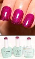 3 New GLITTER HOT PINK FireDeep UV Gel Nail Polish, 16ml Large Bottle Gel Polish UV/LED Soak Off Gel Polish