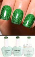 3 New GLITTER GREEN FireDeep UV Gel Nail Polish, 16ml Large Bottle Gel Polish UV/LED Soak Off Gel Polish