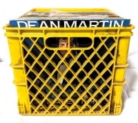 40+ Vintage LP Records in a Milk Crate: Various Genres: Rock, Christmas, Country, Contemporary+