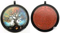 New Sobriety Coin Pendant With Removable Case, All-Seasons World Tree / Rarely Have We Seen A Person Fail Who Has Thoroughly Followed Our Path, Religious Token Coin, 1.75" Diameter