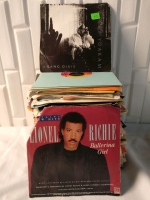 100+ 45 RPM LP Records in Sleeves - Various Music Genres