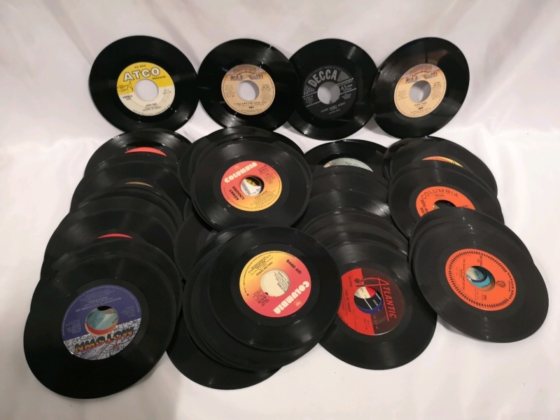 100+ 45RPM LP Records - Various Music Genres