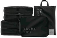 New EACHY 6 Set Compression Packing Cubes for Travel & Carry-On, Space-Saving Luggage Organizers & Compression Bags for Clothes & Shoes, Ideal for Vacation & Cruise Essentials