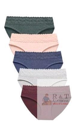 5 New sz Small AYMEFF Cotton Underwear for Women Lace Bikini Panties Soft Stretch Hipster Breathable Briefs