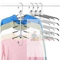 New Clothes Hangers Space Saving Shirt Organizer, Lomrsiul Non Slip PVC Coating Coat Hangers for Closet Organizers and Storage for T Shirt Jacket Hoodie Sweater 4 Pack