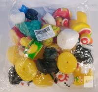24 New Holiday Theme Rubber Ducks , measure 2"&times;2" each .