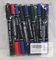 Gxin G-107A Permanent Marker Pack &ndash; 15 Dual-Tip Markers (Red/Black/Blue/Green)