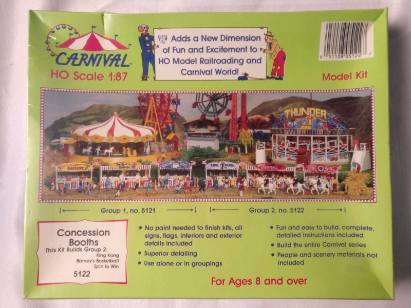 NOS Carnival HO Scale 1/87 Concession Booth Model Kit - 5122
