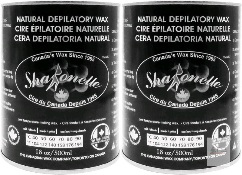 2 New Sharonelle Natural Depilatory Wax (18oz/500ml) - Cream