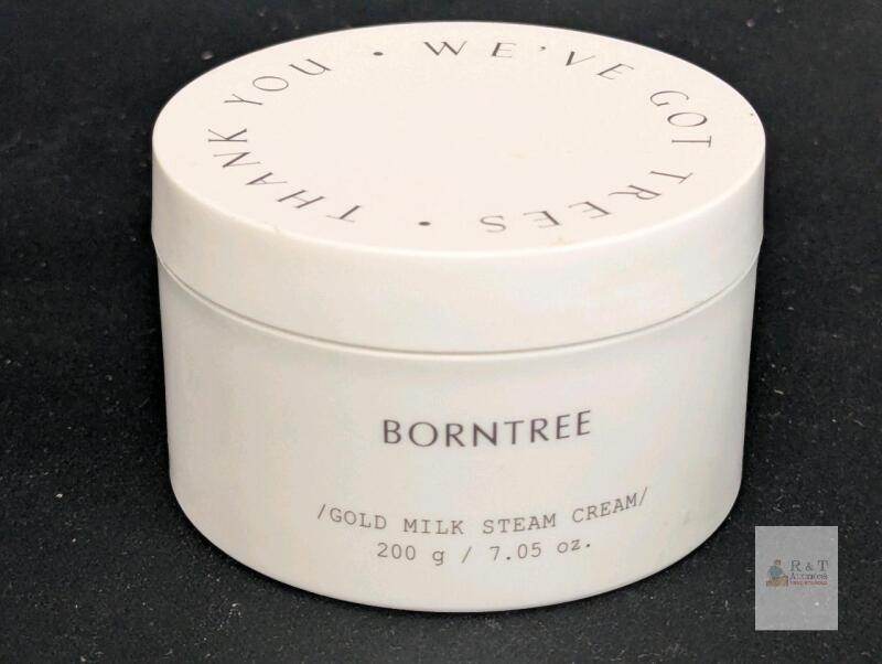 BornTree Gold Milk Steam Cream 200g - Whitening & Anti-Wrinkle, Exp 2027, Batch E887 Note: Online returns. Volumes may be lower than listed