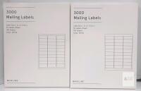 Baseline BLS8260 Mailing Labels, 3,000 Count, 1" x 2-5/8", White, Permanent Adhesive