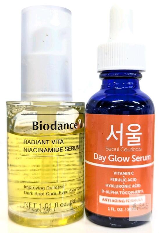 Biodance Niacinamide Serum 30ml PH004 EXP 2028 & Seoul Ceuticals Day Glow Vit C Serum 30ml EXP 2027 Note: Online returns. Volumes may be lower than listed