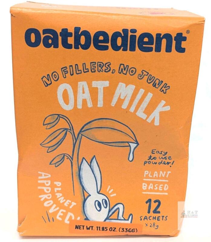 New OATBEDIENT Dried Oatmilk Powder, 12 Sachets 28g [BB 08/18/2026]
