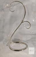 Christmas Home Model 1076800 Chrome Ornament Display Stand, 8 in Tall, Metal Hook