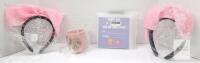 Tiny Twinkle Pink Silicone Cup, 2 Pink Bow Headbands, Kids Cards Pack, Gift Set New