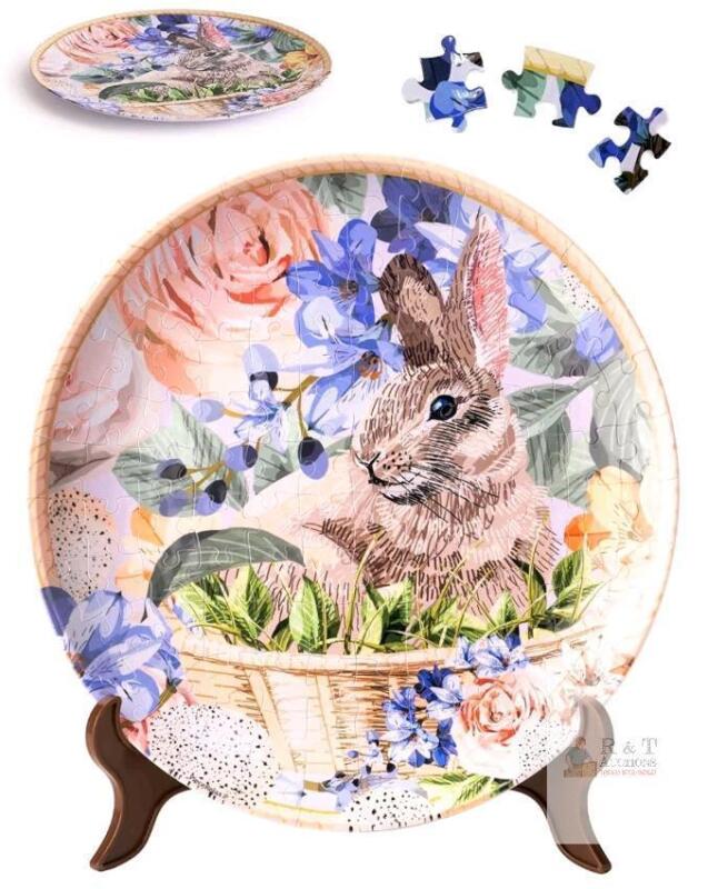 New PieceRelax 3D Puzzle Plate 124 Pieces - Sleeping in Sunlit Garden &ndash; Jigsaw Puzzle for Adults, Decorative Plate with Durable Plastic Pieces, Ideal Gift for Home or Office D&eacute;cor