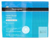 New - Neutrogena Hydro Boost Moisturizing & Hydrating 100% Hydrogel Face Mask Sheet with Hyaluronic Acid , 12 Pack