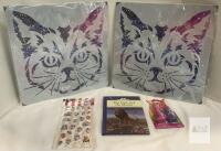 NEW Mixed Lot: Cat Stencils, Lion and Mouse Book, Tokidoki Stickers, Trolls Nail Polish
